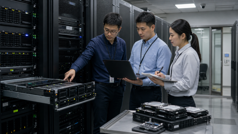 企业数据中心运维现场与云服务相关的企业现场配图